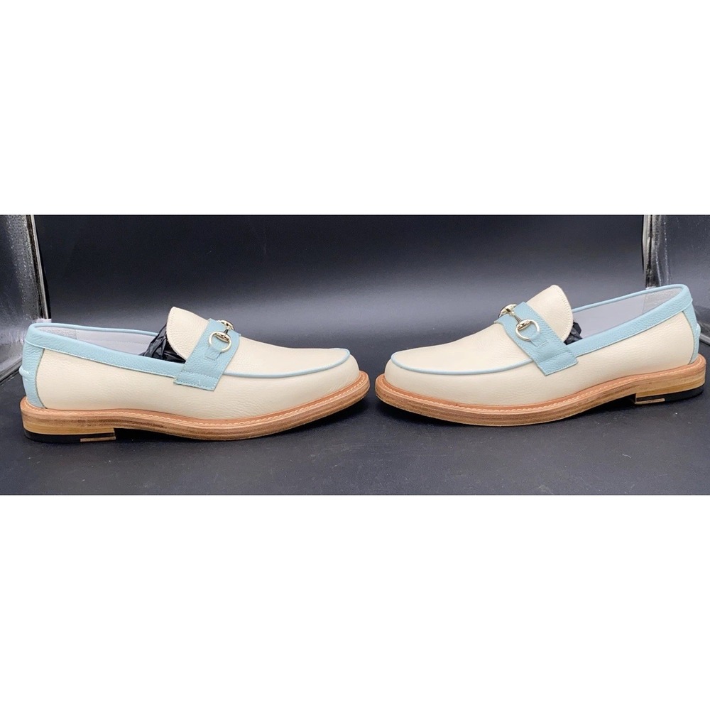 Boardwalk White Sands Leather Horse-Bit Loafers Men's 11 - Picture 2 of 16